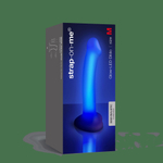 Светящийся фаллоимитатор Strap-on-me Glow-Led Dildo - size M (Цвет: фиолетовый)