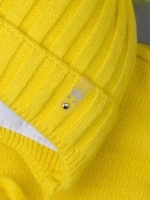 Шапка для девочки зимняя вязаная и снуд