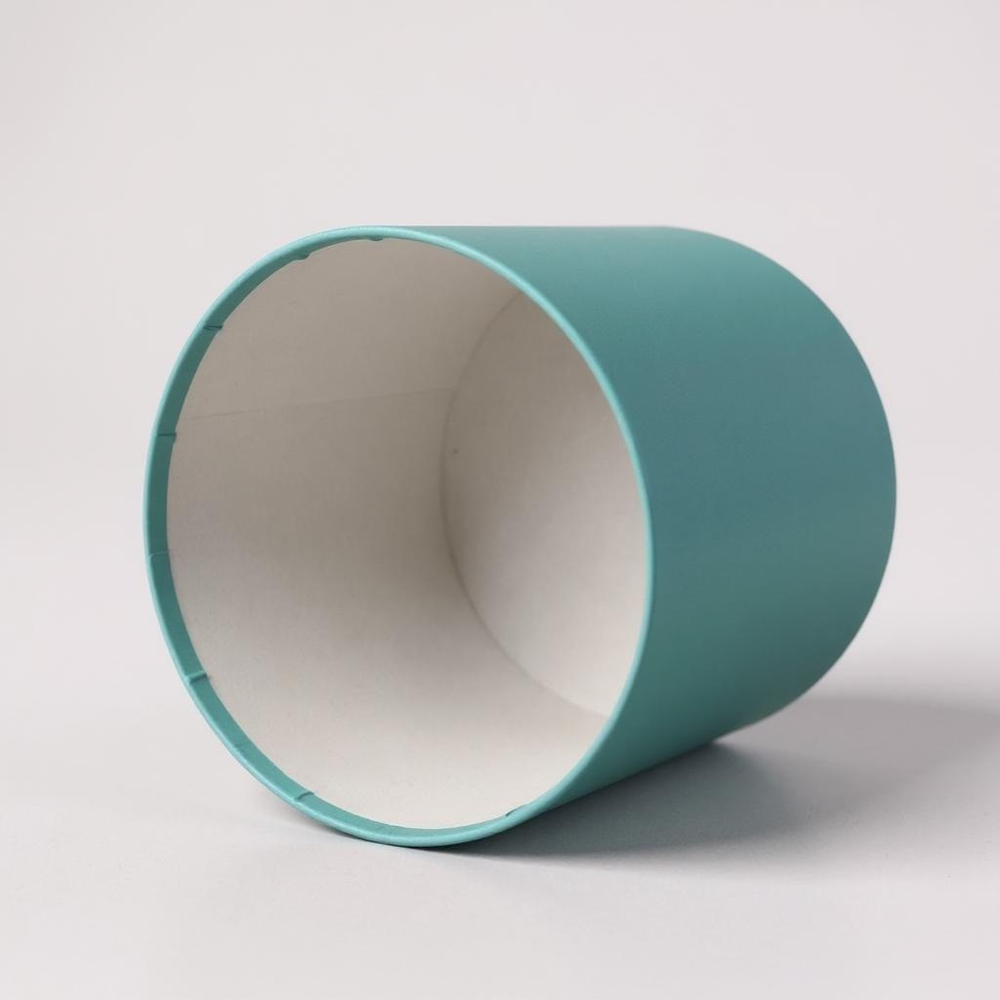 Шляпная коробка без крышки и лент 24х25 см Цвет; Морская волна.