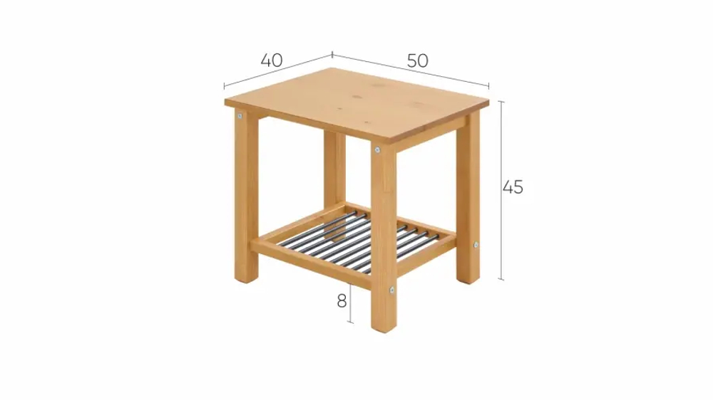 Тумба прикроватная - аналог IKEA /HEMNES / ХЕМНЭС/ ХЕМНЕС / ВОЙВЫВ / ИКЕА 50х40 см, светло-коричневый