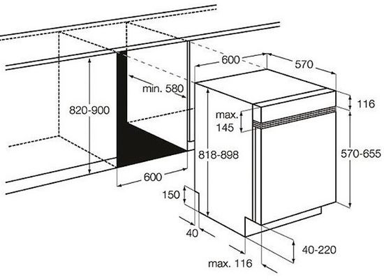 Встраиваемая посудомоечная машина AEG F 55002 IM0P
