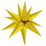 Шар фольгированный Звезда 3D 66 см (Золотой)