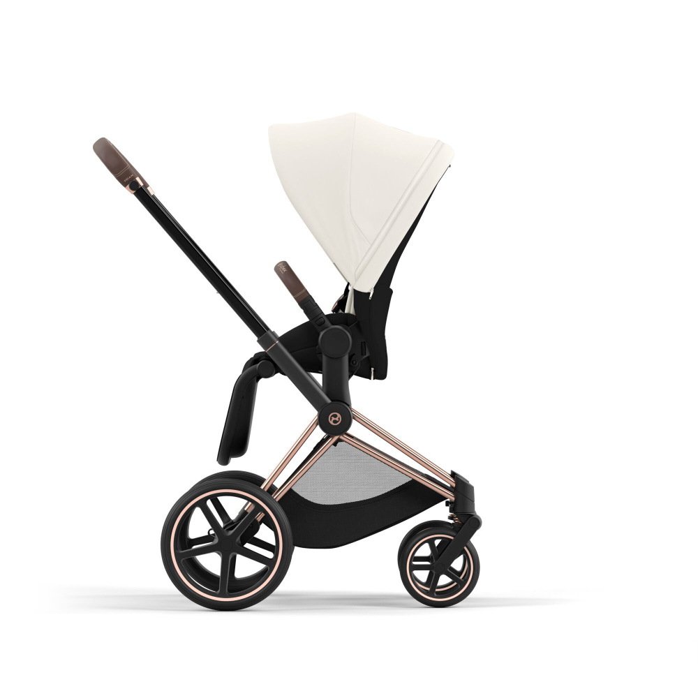 Коляска Cybex Priam IV 3 в 1 цвет Off White на шасси Rosegold