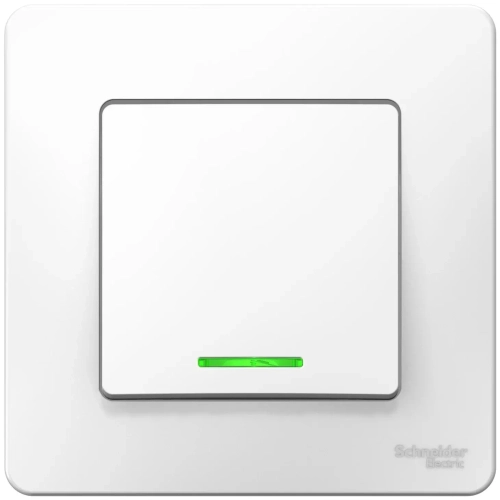 ПЕРЕКЛ.1-кл.С/У подстветка 10А 250B, БЕЛЫЙ BLNVS010611