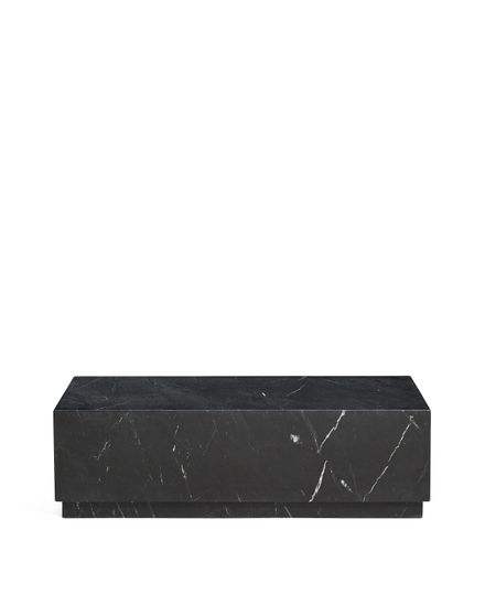 Журнальный столик Sorein из черного мрамора 100 x 50 см