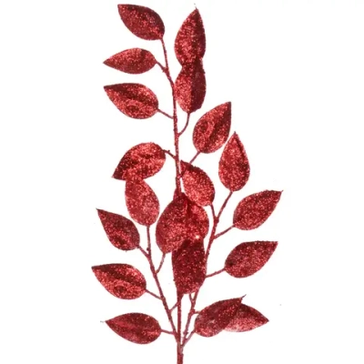Ветка декоративная «Волшебные листья» 50 см, Красный