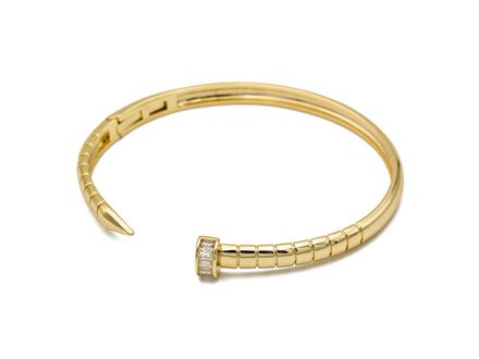 Браслет "Гвоздь" 8мм, со стразами