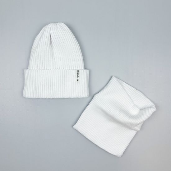 Шапка со снудом, Белая