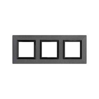 Рамка из металла, "Avanti", графитовая, 3 поста (6 мод.)