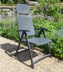Стул пластиковый складной Acquamarina, антрацит