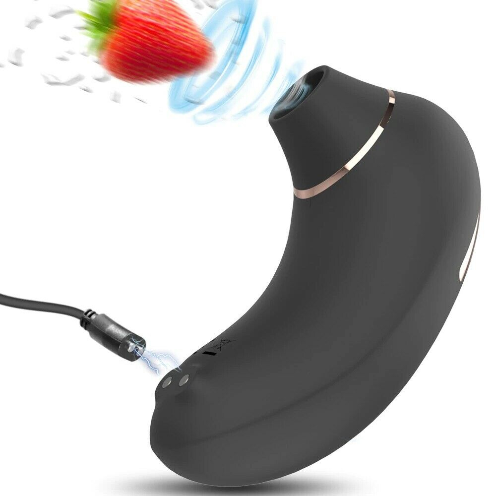 Черный клиторальный стимулятор Rita - 10,2 см. (Цвет: черный)