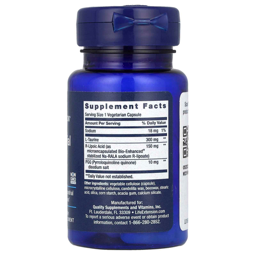 Life Extension, Mitochondrial Basics с PQQ, 30 вегетарианских капсул