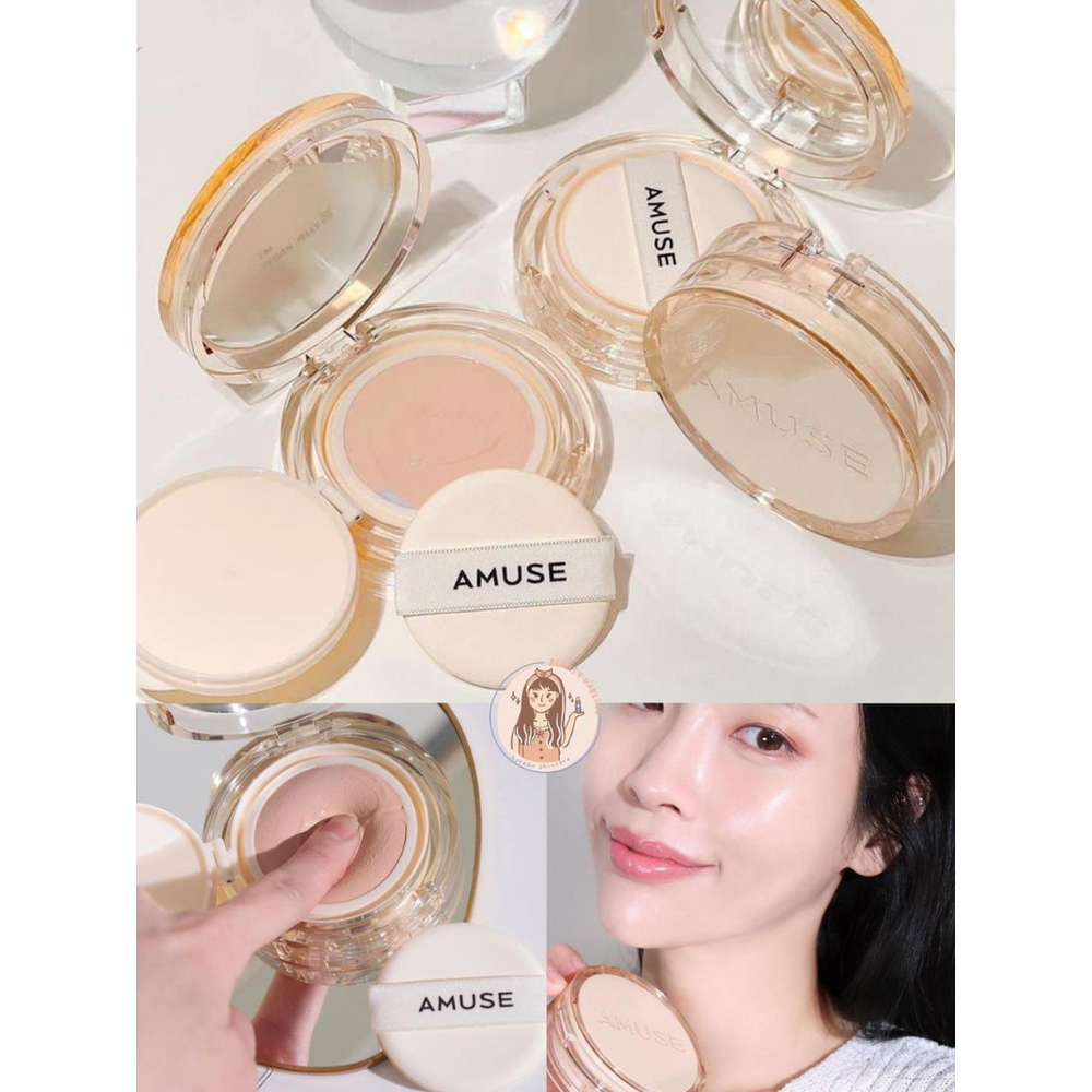 Amuse Dew Jelly Vegan Cushion 02 Nude SPF38/PA+++ Кушон 02 увлажняющий с влажным финишем