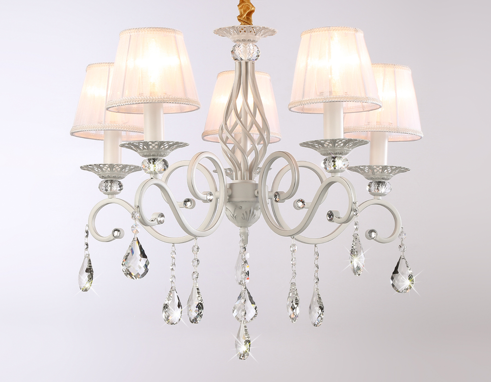 TR4547/5 WH/SL белый/серебро E14/5 max 40W D565*500