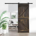 Дверь межкомнатная раздвижная 100х210 см Дези из массива сосны в винтажном стиле, амбарная дверь купе для дома и бани, винтаж