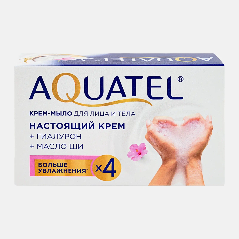 Крем-мыло Aquatel твердое кокосовое молочко 90г