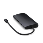 USB-Хаб Satechi USB-C Multiport V3 (USB-C) (ST-P8KE) Подключение: встроенный кабель USB-C. Порты: USB-C (PD 100 Вт), 3 USB-C 3.2 Gen 2, USB-C 3.2 Gen 1, SD UHS-II, HDMI 2.1 (до 8K 30 Гц и 4K 144 Гц), Gigabit Ethernet
