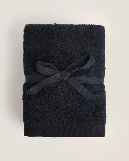 ZARA HOME (НАБОР ИЗ 3 ШТ.) ПОЛОТЕНЦЕ ИЗ ВЫСОКОКАЧЕСТВЕННОГО ХЛОПКА, СИНИЙ