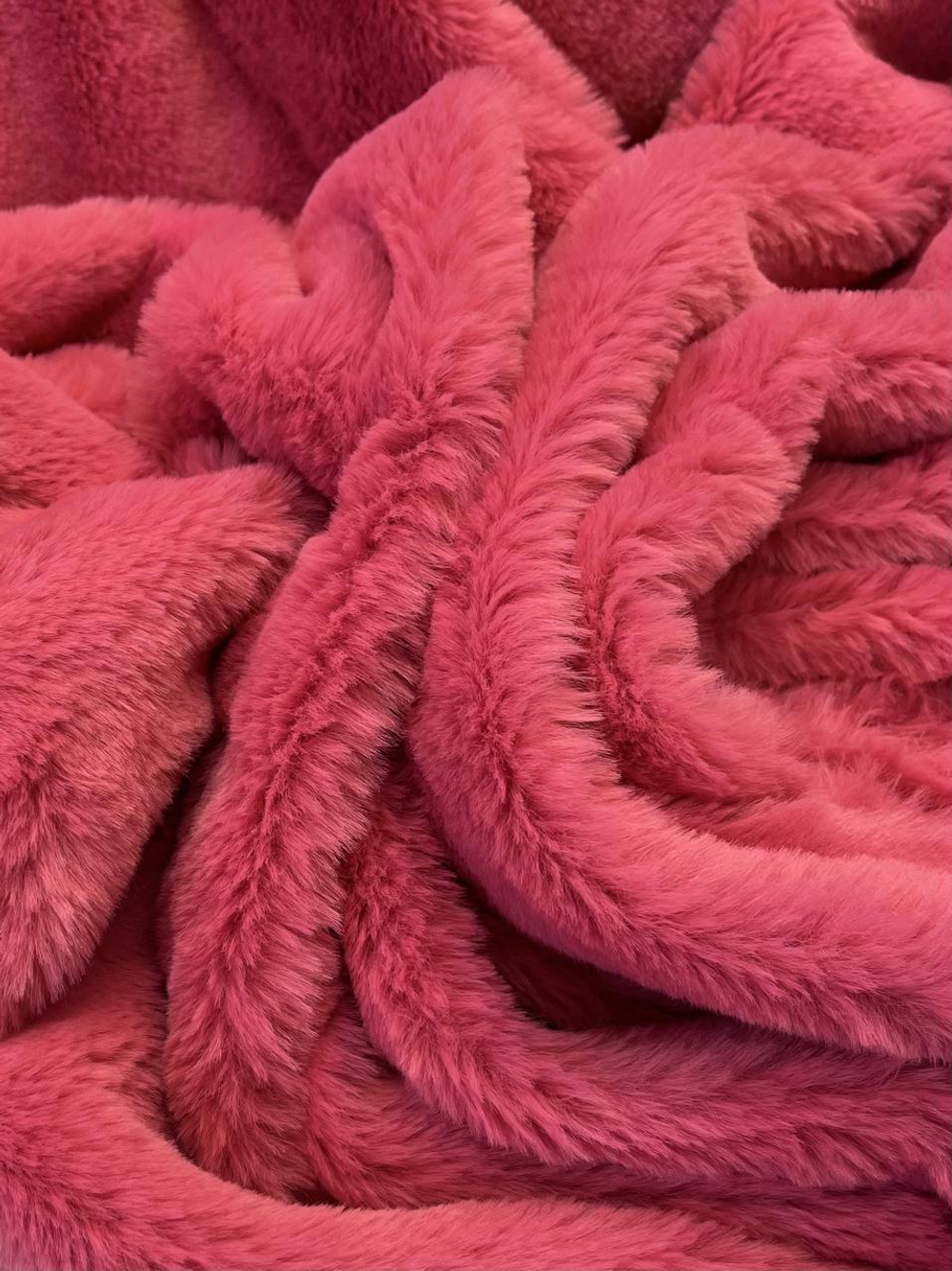 Мех искусственный Miu Miu розовый