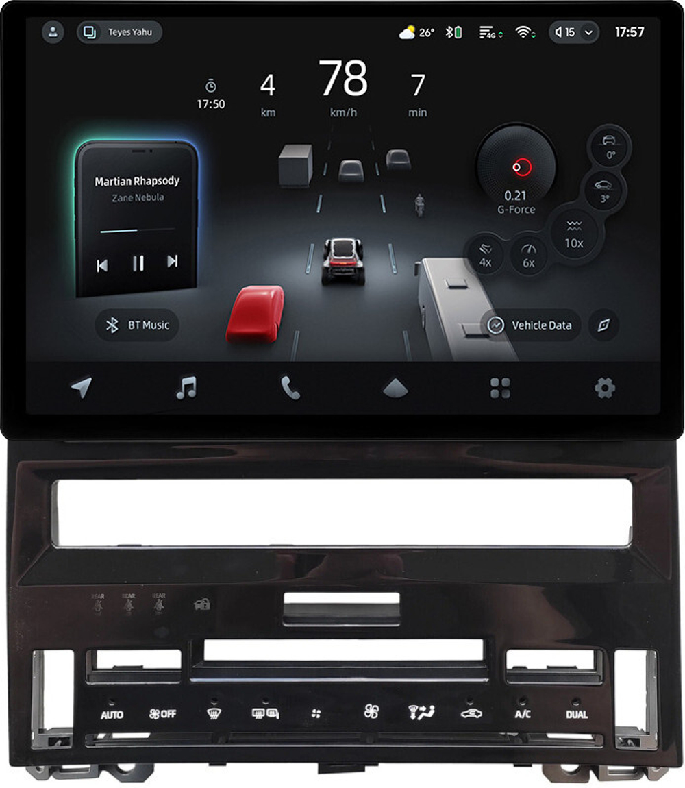 Магнитола для Toyota Avalon 5 2018-2022 (большая рамка) - Teyes CC4-PRO монитор 13" 2K QLED на Android 13, Snapdragon 778G, 8+128, AI, CarPlay, DSP, 4G SIM-слот