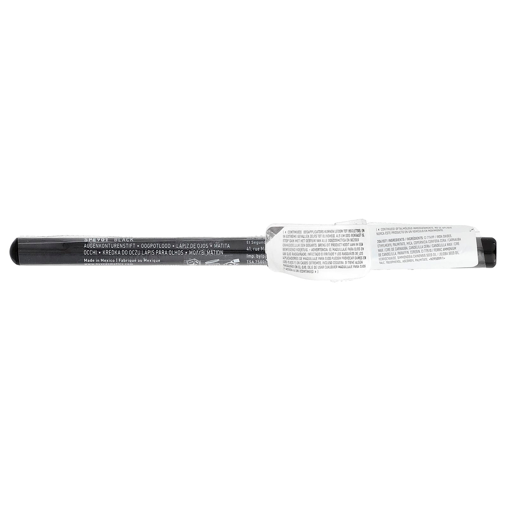 NYX Professional Makeup, Тонкий карандаш для глаз, 901 черный, 1,1 г (0,03 унции)