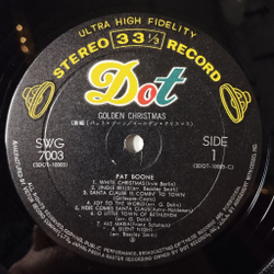 Винтажная виниловая пластинка LP Pat Boone Golden Christmas (Japan 1975) Jingle Bells