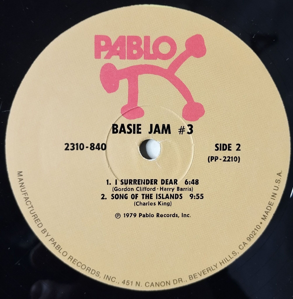 Винтажная виниловая пластинка LP Count Basie Jam 3 (USA 1979)