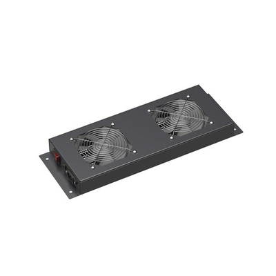 Потолочный модуль 2 вентилятора для крыши навесных и напольных 19" IT-корпусов ДКС серии STI/CQE шириной 600мм, RAL9005