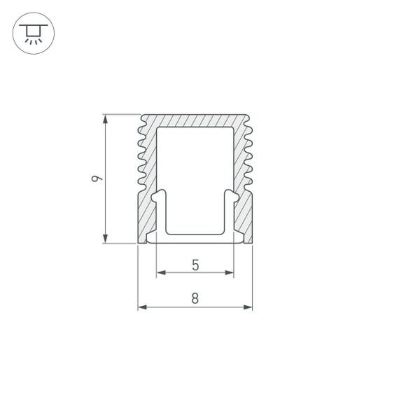 Профиль Arlight SL-MINI-8-2000 WHITE 037109