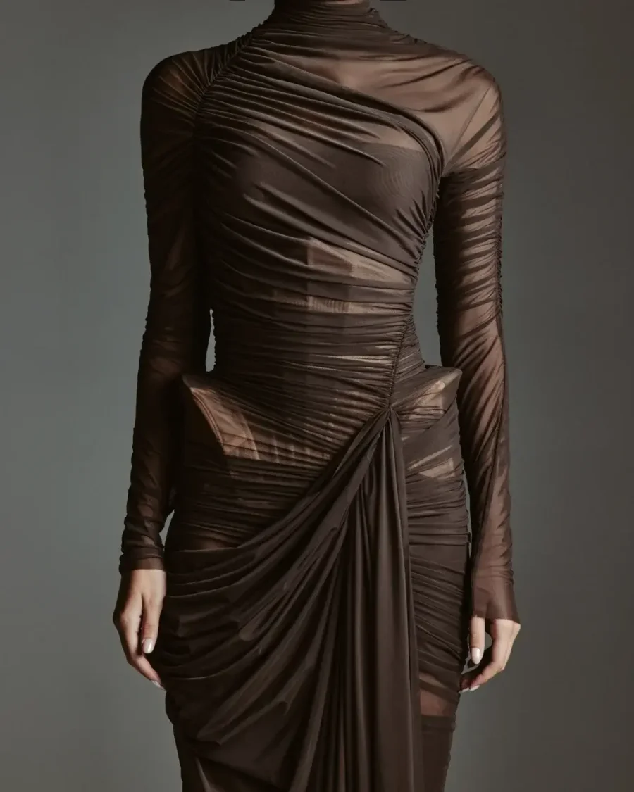 Платье Мэйсон, Коричневый