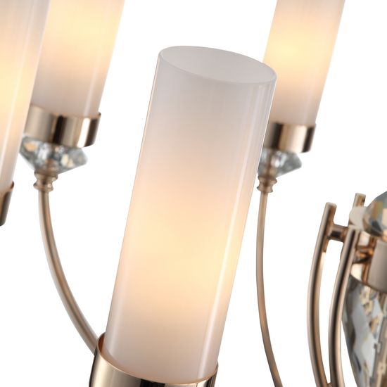 SL1402.253.08 Люстра подвесная ST-Luce Латунь/Прозрачный  E14*8 40W Elegra