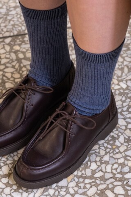 Носки из хлопка джинсового цвета