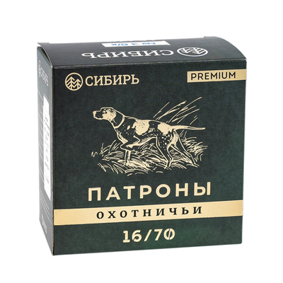 Патрон 16/70 №3 б/к 28гр Сибирь Premium (г. Новосибирск)