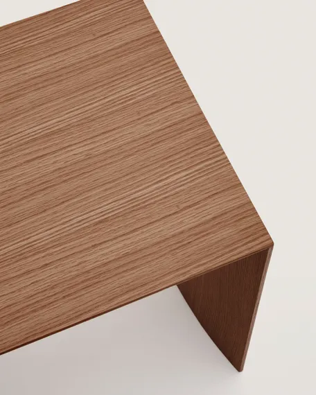 Журнальный столик Litto из шпона ореха с отделкой натурального цвета, 90 x 45 см