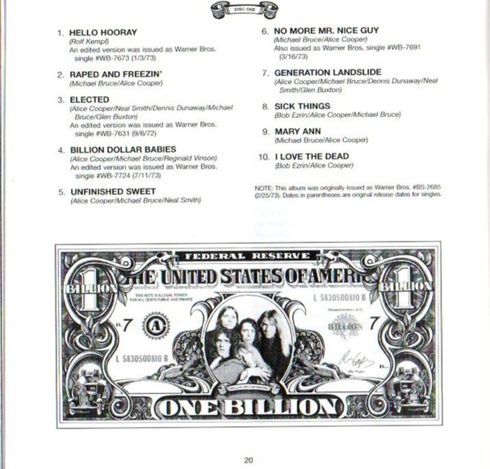 Alice Cooper / Billion Dollar Babies (Deluxe Edition)(2CD)