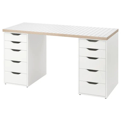 Письменный стол с ящиками - IKEA LAGKAPTEN/ALEX/ АЛЕКС/ЛАГКАПТЕН ИКЕА, 140x60 см, белый антрацит