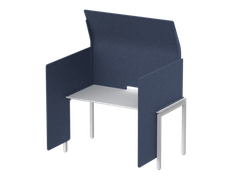 Кабина с высоким экраном-парусом и низкими боковыми стенками-ширмами 155х112х163