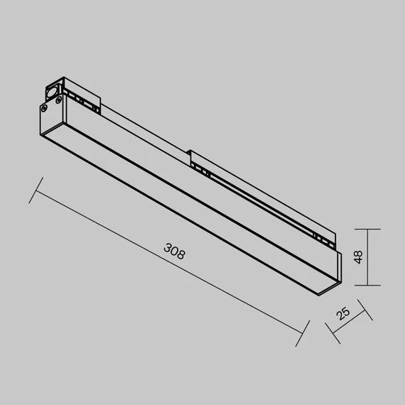 Уличный трековый светильник Базис / Basis Exility IP 3000К 12Вт 120° черный Outdoor o-tr02-1-s-12wb3k