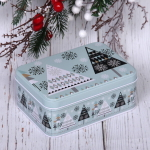 Банка жестяная «Снежинка» 800мл 14,5*10,4*6см