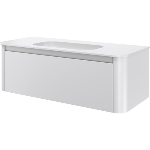 Тумба c раковиной VOI 786-120-MW+782-120-MW 120 см, на 1 отверстие, MATT WHITE