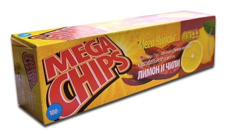 Чипсы "Мега чипсы" 100 г. Лимон и чили Белпродукт