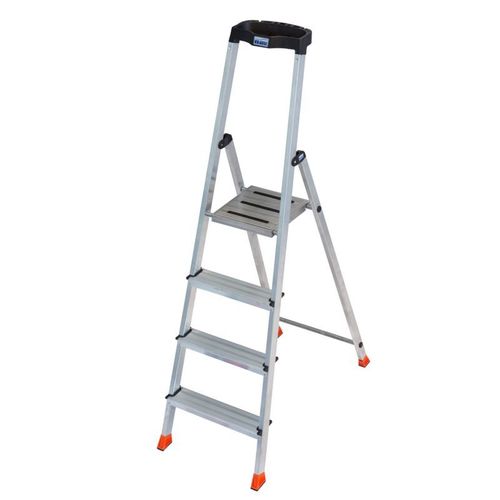 Стремянка 4 ступени алюминиевая с большой полкой Safety