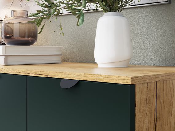 Комодино ПМ-390.13 Комод (Олива софт, Дуб Делано)