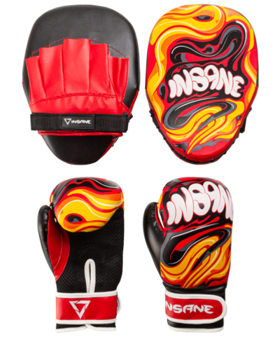 Набор для бокса TIGER, красный/черный, 23x17 см, 6 oz