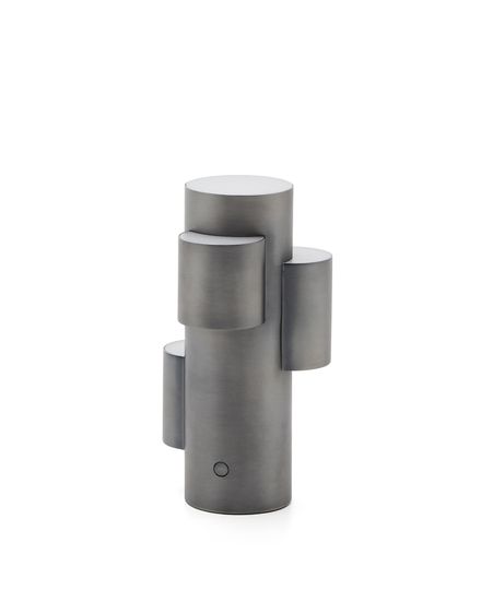 Переносная настольная лампа Adrina из темно-серого металла