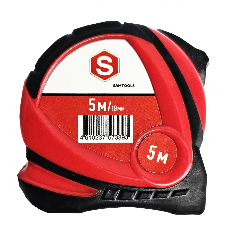 Рулетка 5 м х 19 мм с прорезиненным корпусом Premium Samtools