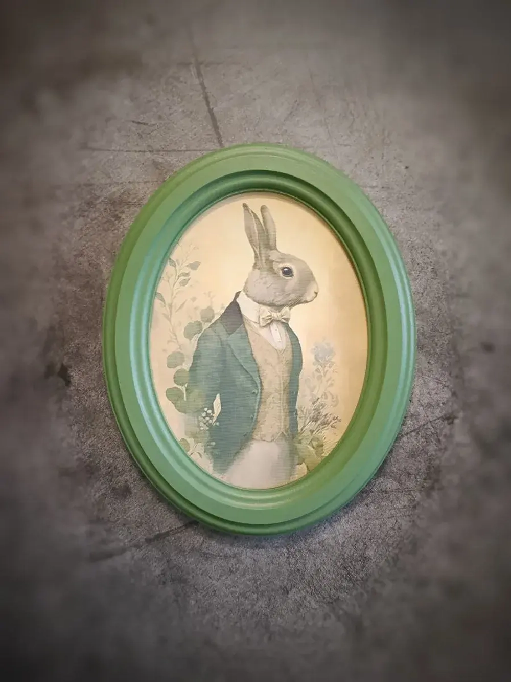 Панно картина в винтажном стиле Мистер Кролик