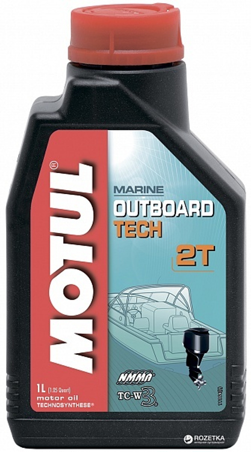 Масло моторное 2-х тактное для лодочных моторов полусинтетическое Motul Outboard TECH 2T 1л