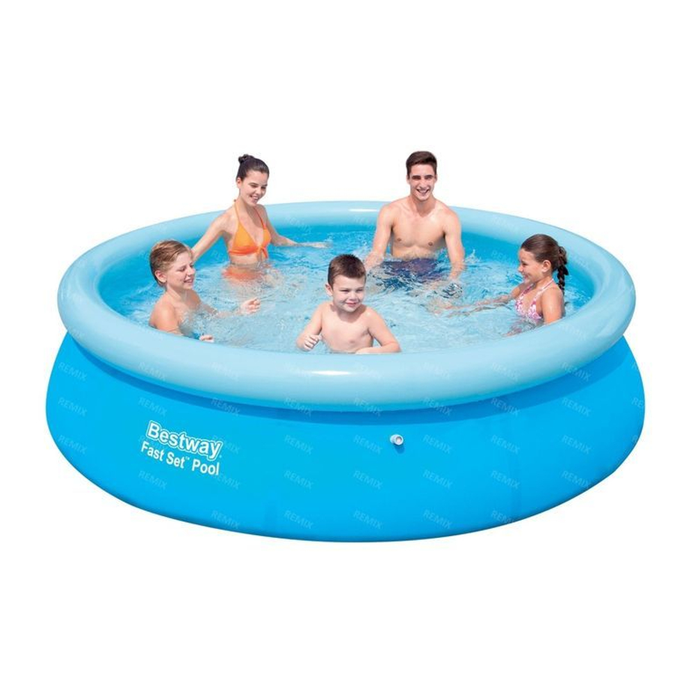 Бассейн Bestway №57270 размер 305 x 76 с надувным бортом , 3800 л, с фильтр-насос 1249л/ч.