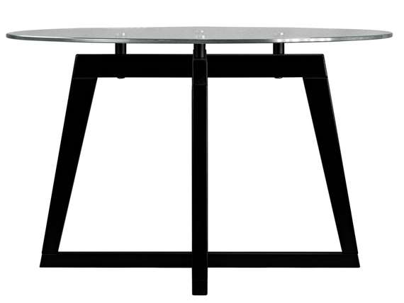 Стол журнальный Рилле 445 венге/стекло прозрачное (круг)